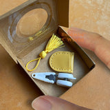 Miniature REAL yellow Scissor with Tassel & Pouch | Miniature Art & Craft Shop
