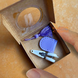 Miniature REAL purple Scissor with Tassel & Pouch | Miniature Art & Craft Shop