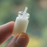 Miniature White REAL Candle in Glass | REAL Functioning Dollhouse Shop