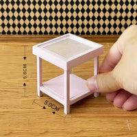 Miniature Pastel Pink 1:12 Scale Coffee Table | Mini Cooking Shop