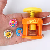 Miniature REAL Badge Maker Set (Orange) | Miniature Craft Shop