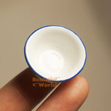 Miniature Hand-Painted Porcelain Bowl | Tiny REAL Food Cooking Shop