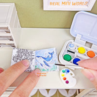 Miniature REAL Watercolor Kit + Book | Miniature Art Shop