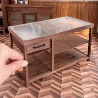 Miniature Solid Wood Kitchen Working Table 1:6 | Mini Cooking Shop