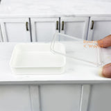 Miniature Food Container Box in White | Mini Food REAL Cooking SHOP