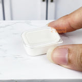Miniature Food Container Box in White | Mini Food REAL Cooking SHOP