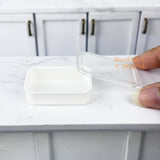 Miniature Food Container Box in White | Mini Food REAL Cooking SHOP