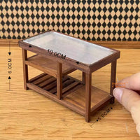 Miniature Solid Wood 1:12 Kitchen Working Table | Mini Cooking Shop