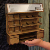 Miniature Wooden Food Display Cabinet with REAL Light Banner Box – Real ...