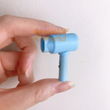 Miniature REAL Functioning Hair Dryer (Pastel Blue) | Dollhouse Shop