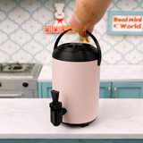 Miniature REAL Bubble Tea Store's Dispenser (Pink) | Tiny Food Cooking Shop