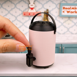 Miniature REAL Bubble Tea Store's Dispenser (Pink) | Tiny Food Cooking Shop