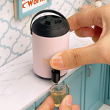 Miniature REAL Bubble Tea Store's Dispenser (Pink) | Tiny Food Cooking Shop