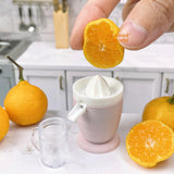 Miniature REAL Electric Citrus Squeezer (Pink) |Mini Food Cooking Shop