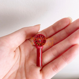 Miniature REAL Functioning Hair Dryer (Red) | Dollhouse Miniature Shop