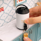 Miniature REAL Bubble Tea Store's Dispenser (White) |Tiny Food Cooking Store