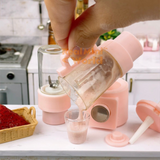 Miniature REAL Blender Set (Pastel Pink) | Mini Food Cooking Shop