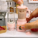 Miniature REAL Blender Set (Pastel Pink) | Mini Food Cooking Shop