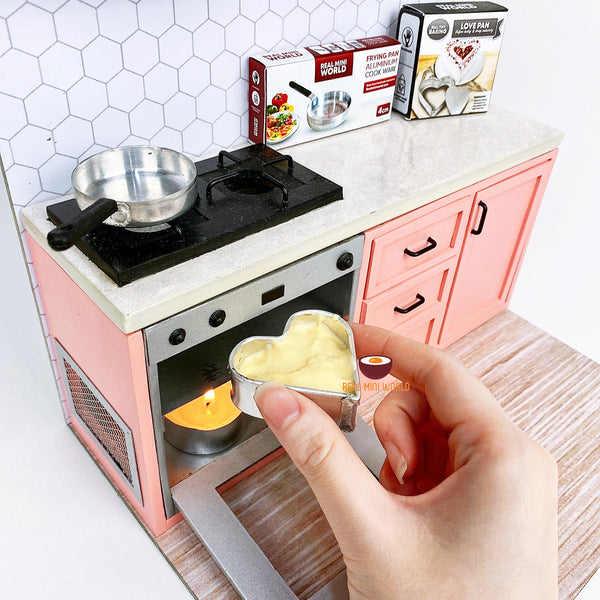 Miniature Kitchen That Works REAL 2in1 Baking & Cooking Kitchen