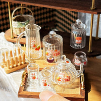 Miniature Sweet Bunny Glass Tea-ware Series | Mini Cooking Shop
