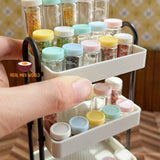 Miniature Cooking Spices Jar Organizer Rack | Mini Cooking Shop