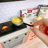 Tiny Kitchen that works | Mini 2in1 REAL Baking & Cooking Kitchen Set Minimalist Peach