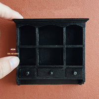 Miniature Black Wall Mounted KitchenCabinet | Miniature Kitchen Shop