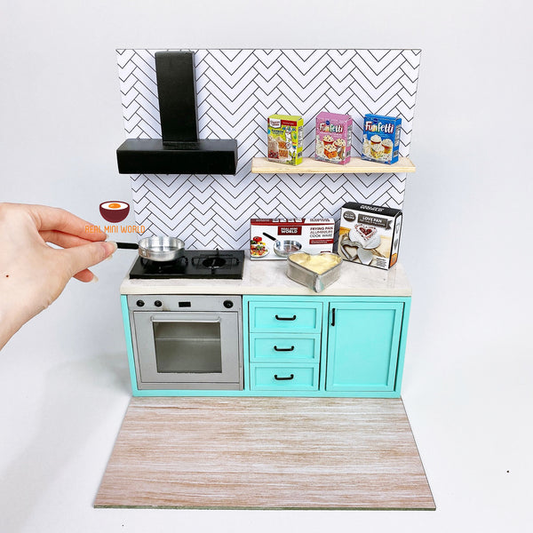 Cardboard Diy Dollhouse Stove Cardboard Barbie Size Kitchen