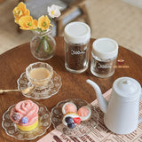 Miniature Classic Mug & Plate set 1:6 transparent | Mini Cooking Store | Tiny Baking Shop