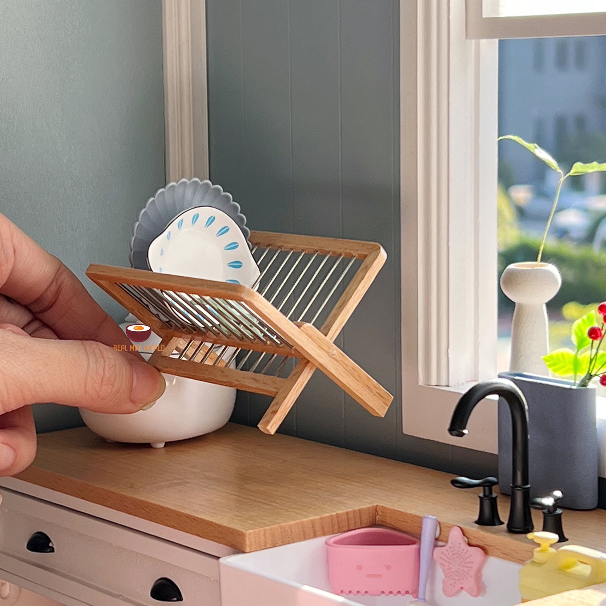 Miniature Wood Drying Racks | For Mini Real Cooking Kitchen Set – Real ...