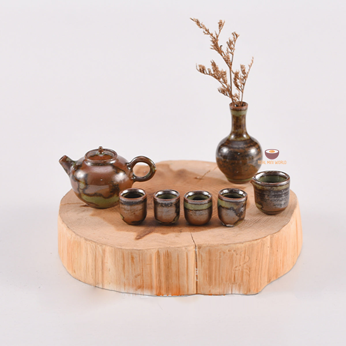 Tiny Tea Pot Miniature Artisan Porcelain Real Tea Pot Set | Mini Real Cooking Shop ...