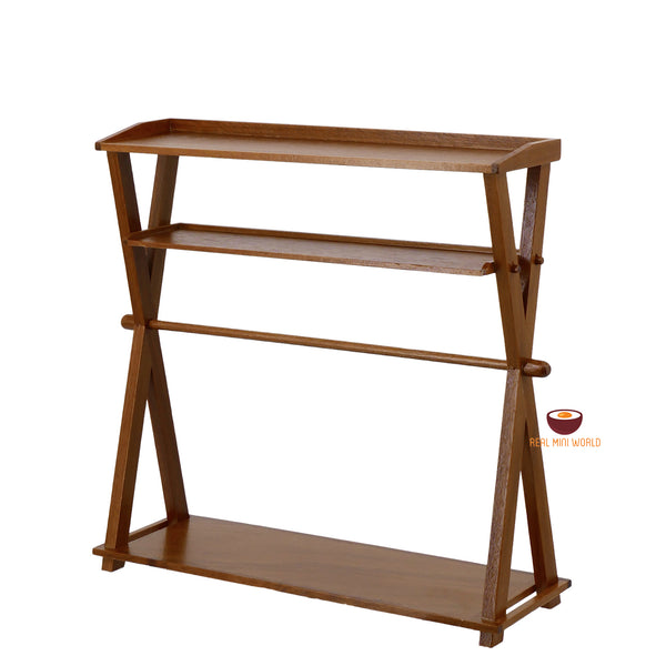 Miniature Cooking Kitchen Wood Rack | Mini Food Cooking Shop – Real ...