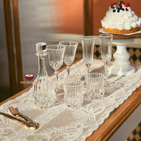 Miniature Wine Champagne Glass Bottle Set