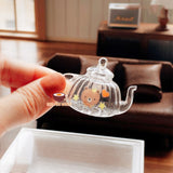 Miniature Kawaii Bear Glass Real Tea-ware ｜Miniature Real Cooking