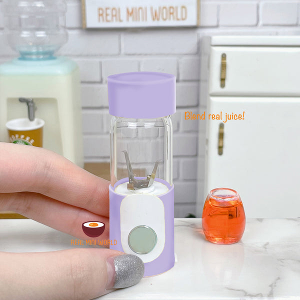 Miniature real juicer blender in pastel purple : make real mini juice