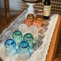مجموعة زجاجات النبيذ الشمبانيا الزجاجية المصغرة 