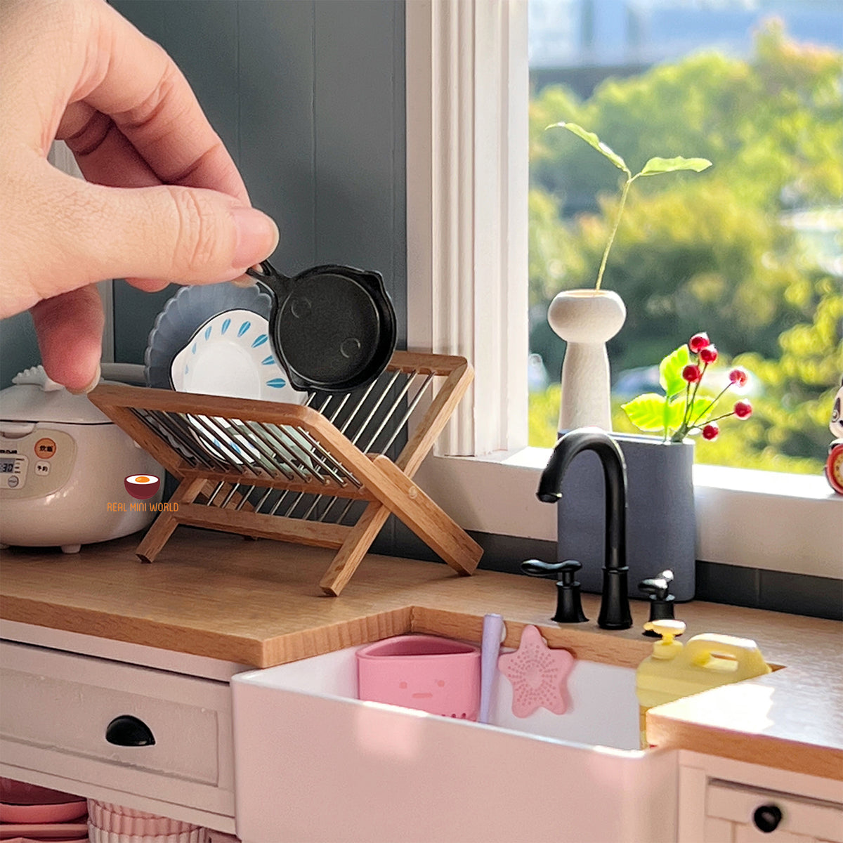 Miniature Wood Drying Racks | For Mini Real Cooking Kitchen Set – Real ...
