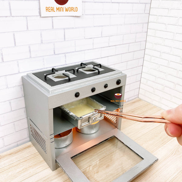 1:12 Miniature Cooking Working Electric Stove: tiny food cooking – Real  Mini World