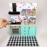 Mini 2in1 REAL Baking & Cooking Kitchen Set 90s Tosca Retro | Real Mini Word | Tiny Food Cooking Miniature kitchen set