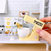 Miniature Baking REAl 2in1 Mixer ( Flat Beater + Dough Hook ) in Yellow | mini cooking and baking store