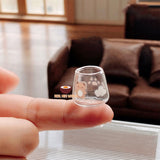 Miniature Kawaii Bear Glass Real Tea-ware ｜Miniature Real Cooking