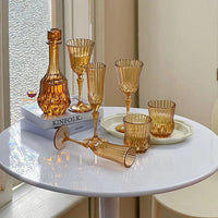 Miniature Wine Champagne Glass Bottle Set brown | Mini Food Cooking Shop | Real Mini World