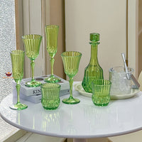Miniature Wine Champagne Glass Bottle Set Green | Mini Food Cooking Shop | Real Mini World