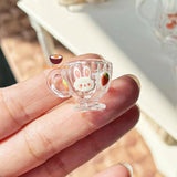 Miniature Sweet Bunny Glass Tea-ware Series | Mini Cooking Shop