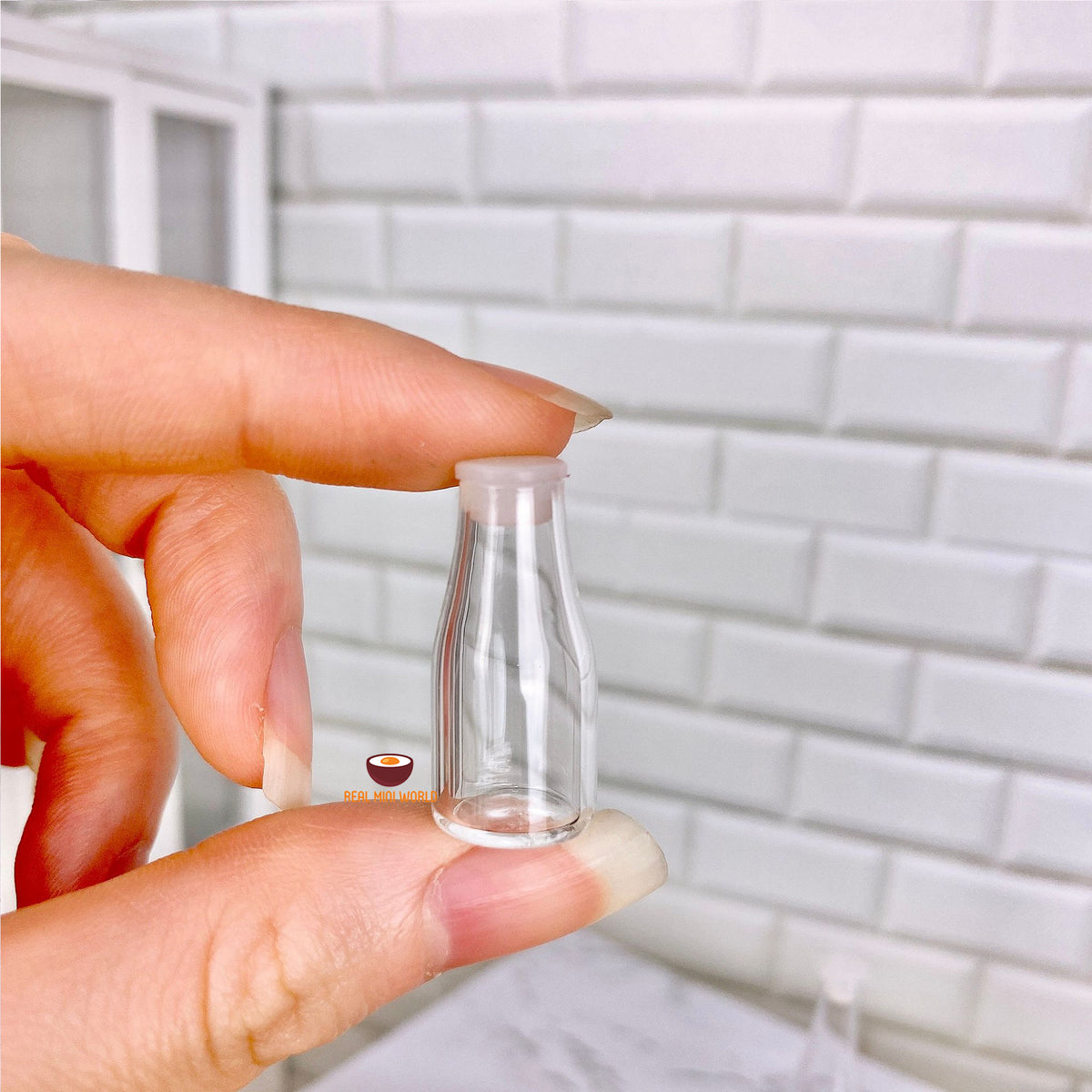 Miniature 1:12 Glass Bottle With Lid | Mini Cooking Shop – Real Mini World