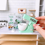 Miniature Baking REAl 2in1 Mixer ( Flat Beater + Dough Hook ) in Green | mini cooking & baking shop