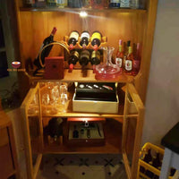 Miniature Wood Kitchen Corner Cabinet | Miniature Cooking Kitchen Shop
