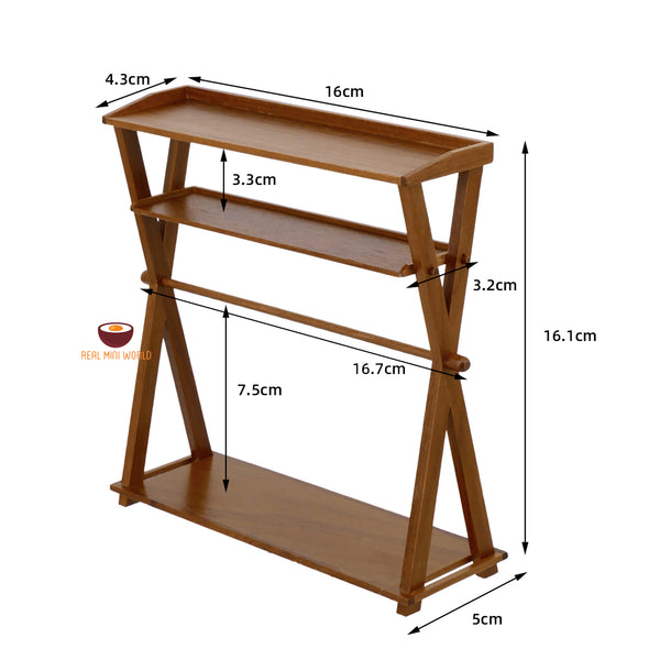 Miniature Cooking Kitchen Wood Rack | Mini Food Cooking Shop – Real ...