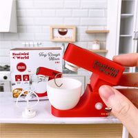 Miniature Baking REAl 2in1 Mixer ( Flat Beater + Dough Hook ) in Red | mini cooking & baking shop