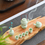 Miniature Artisan Porcelain Real Tea Pot Set | Mini Real Cooking Shop